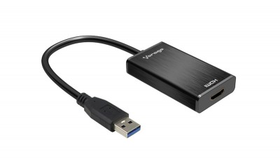 Adaptador USB A HDMI VORAGO Usb 3.0 Full HD, USB 3.0, HDMI, Negro
